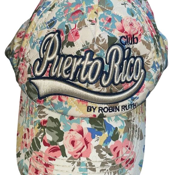 Robin Ruth Puerto Rico Cap Hat Club Floral Snapback Holiday Vacation Souvenir - Picture 3 of 15